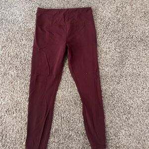Athleta womens Burgundy Leggings